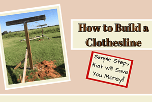 How to Build a Clothesline; Savings and a Throwback