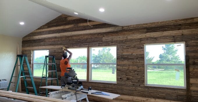 log wall